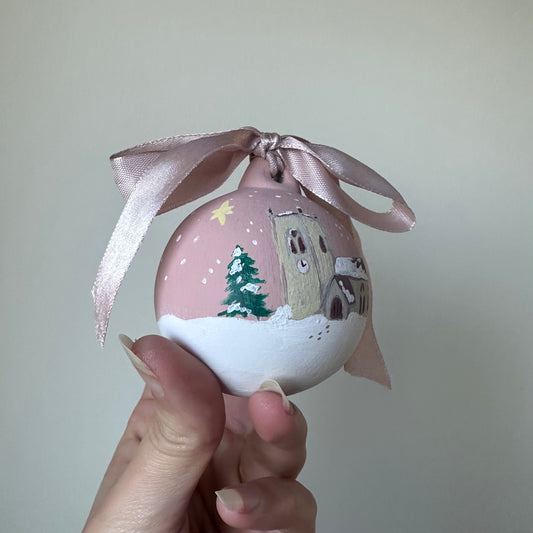 Snowy Church Bauble